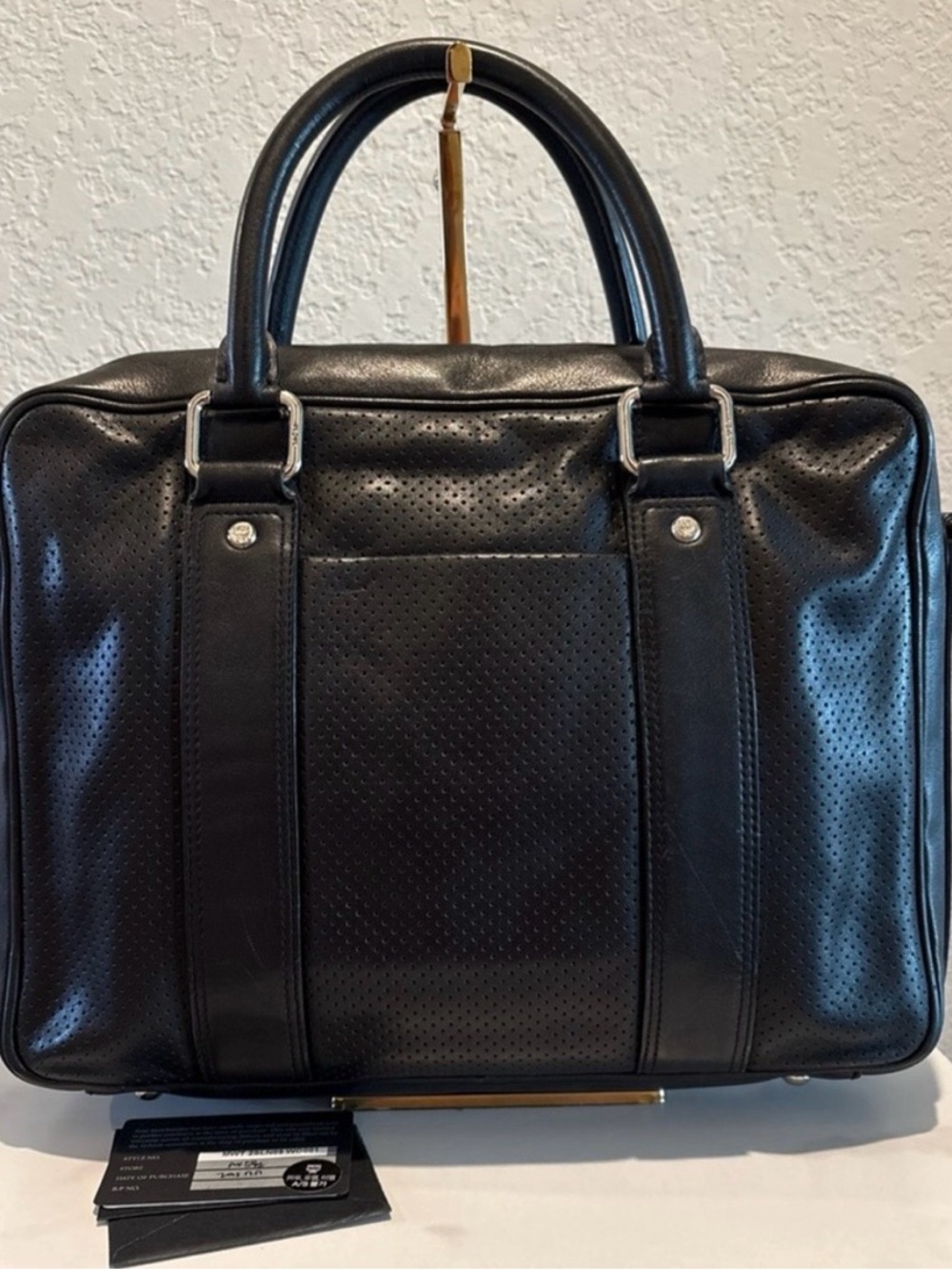 MCM Black Leather Documents Portfolio Tote Bag - Picture 2 of 13